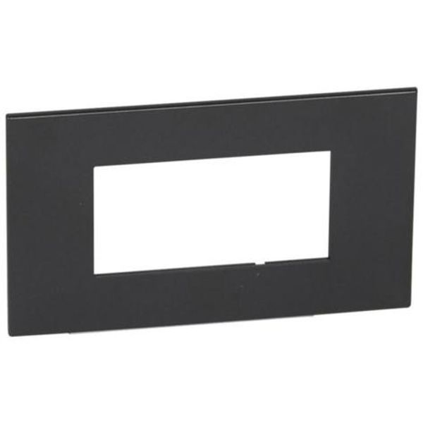 Arteor™ - Plate - Italian/French/German std - square - 4 modules - Graphite image 1