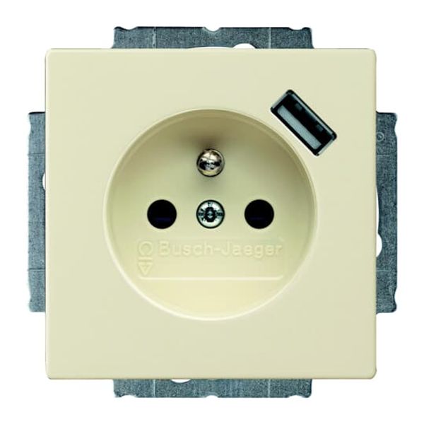 20 MUCBUSB-82-500 CoverPlates (partly incl. Insert) USB charging devices ivory white image 1