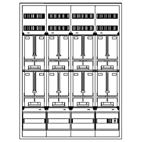 Z„hlerverteiler 7xZF, H=1400 B=1050 T=210mm, 1xTSG image 1