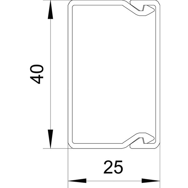 WDK25040RW Wall trunking system with base perforation 25x40x2000 image 2