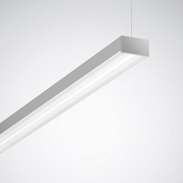 Suspended luminaires Solvan Flow H Diffuser Silver rectangular ETDD 42W 5300lm Emergency light Lambertian (L) IK03 3 SDCM image 1