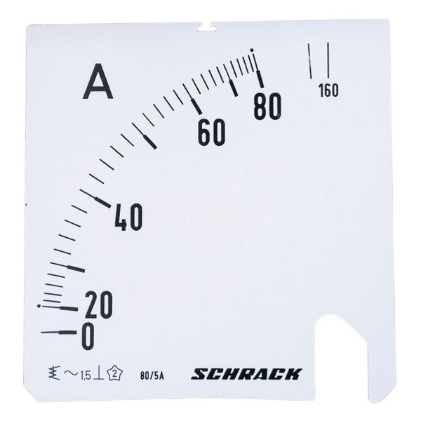 Scale Plate, 96x96mm, 80/160/5A AC image 1