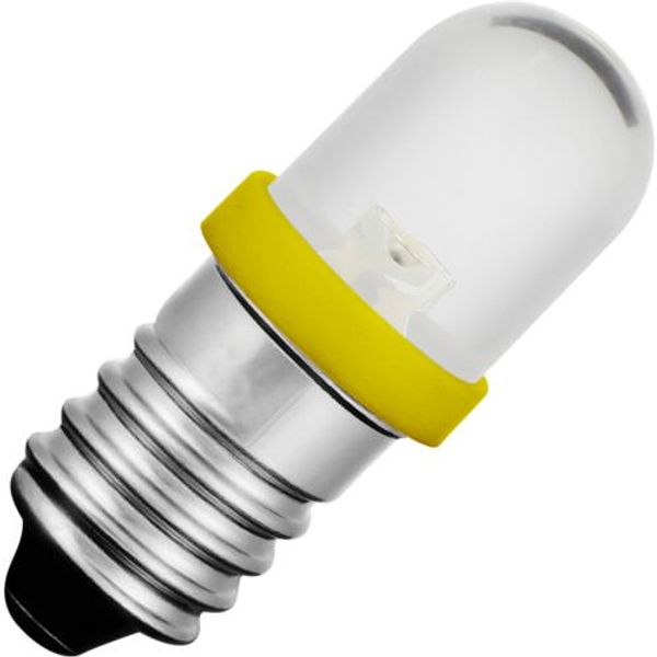 E10 Single Led T8.5x28 230V 3mA AC/DC Water Clear Yellow 20Khrs image 1