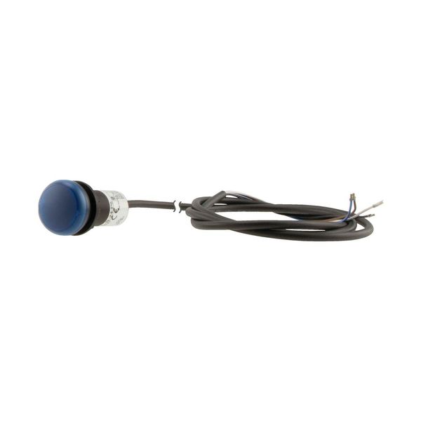 Indicator light, Flat, Cable (black) with non-terminated end, 4 pole, 1 m, Lens Blue, LED Blue, 24 V AC/DC image 9