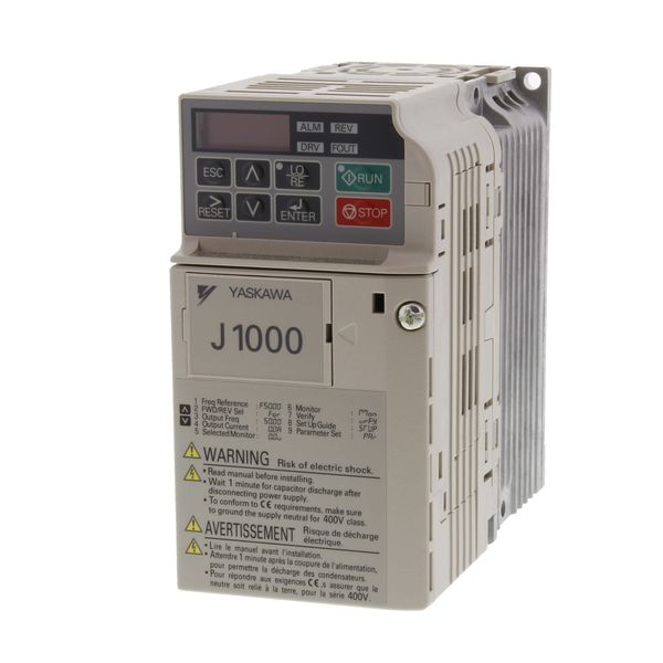 Inverter drive, 1.1kW, 5.0A, 200 VAC, 3-phase, max. output freq. 400Hz image 1