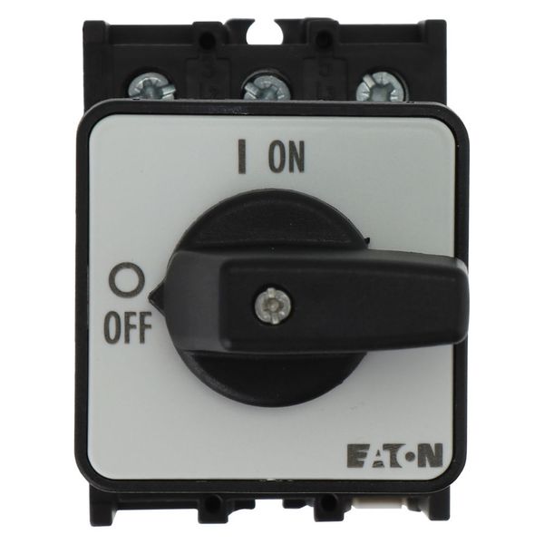 On-Off switch, P1, 40 A, rear mounting, 3 pole, with black thumb grip and front plate image 11