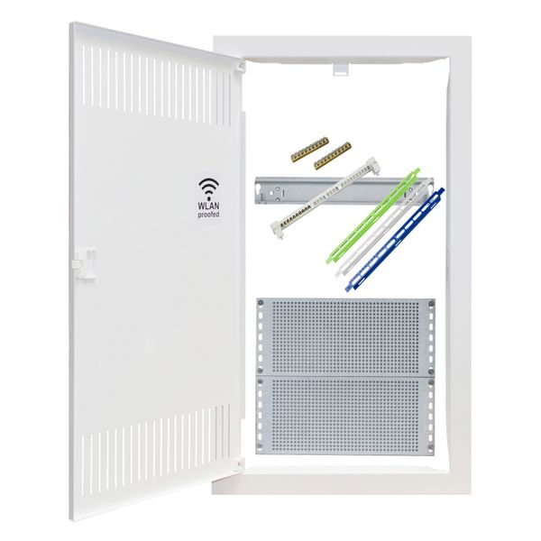 Media combi-enclosure frame and door, vertical 3-rows image 1