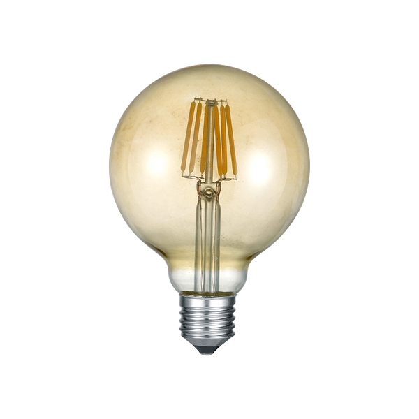Bulb LED E27 filament big globe 8W 806 lm 2700K brown switch dimmer image 1