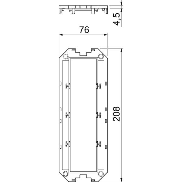 UT4 P4 Cover plate for UT4, 4 Modul 45 208x76x4 image 2