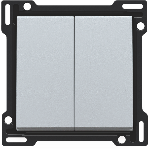 Finishing set for two-circuit switch, two-way switch + N.O. push butto image 2