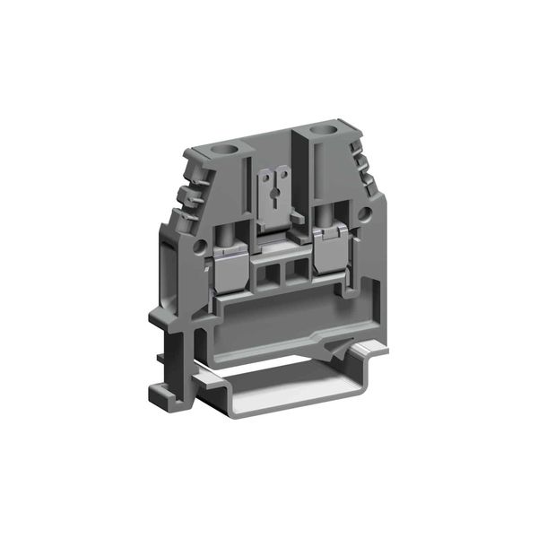 Screw terminal block 4mm2 with flat connection, grey color image 1