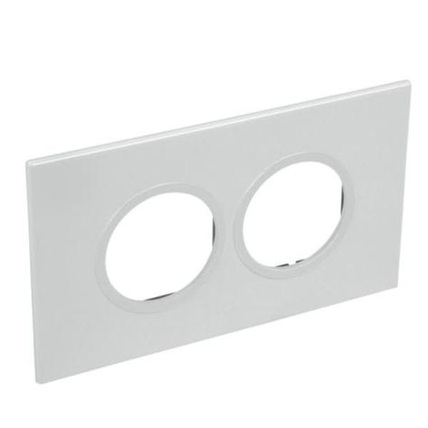 British standard plate Arteor round version 4 modules - soft alu image 1