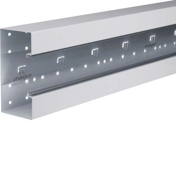 Wall trunking base front mounted BRS 85x170mm lid 80mm of sheet steel  image 1