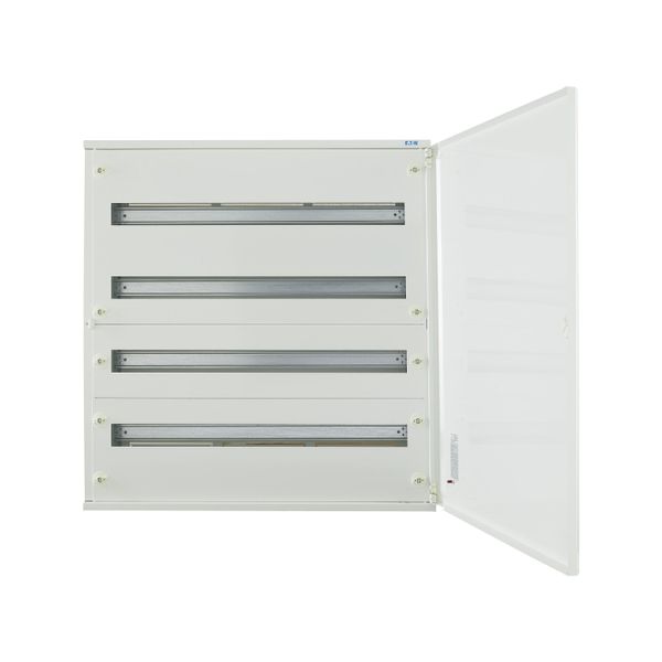 Complete surface-mounted flat distribution board, white, 24 SU per row, 4 rows, type C image 12