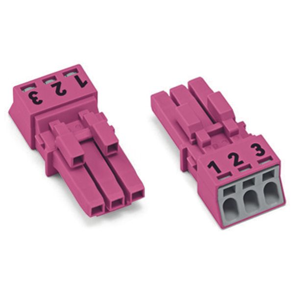 Socket 3-pole Cod. B pink image 2