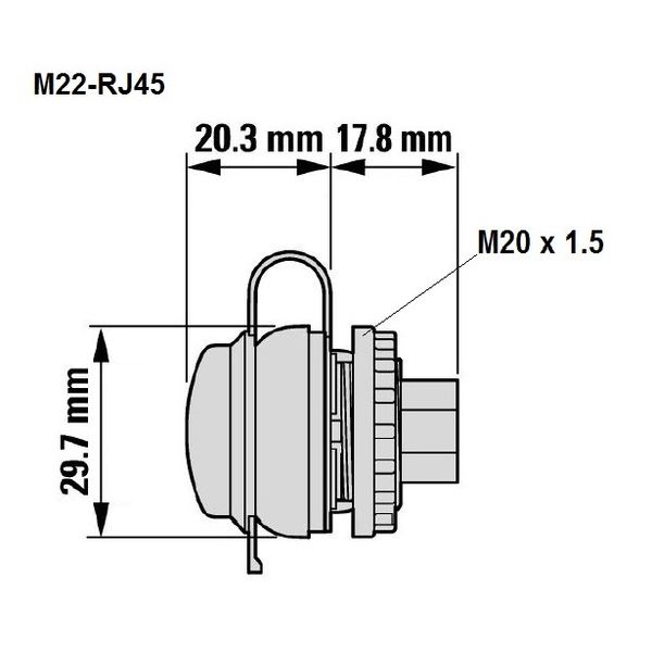 Bulkhead interface RJ45 socket 8/8 image 3