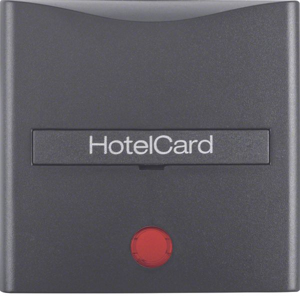 Centre plate imprint f. push-button f. hotel card, redlens , B.3/B.7,  image 1