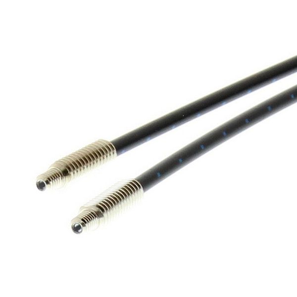 Fiber optic sensor head, through-beam, M4 cylindrical axial, R25 fiber image 4