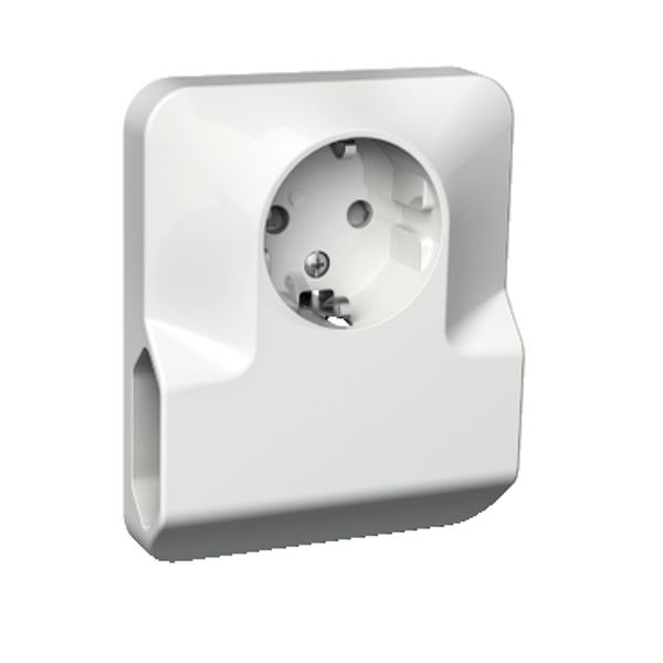 Exxact triple socket-outlet combi 1xSchuko + 2xEuro screw white image 2