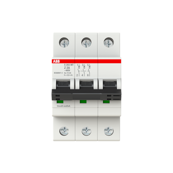 S203MT-Z2 Miniature Circuit Breakers MCBs - 3P - Z - 2 A image 5