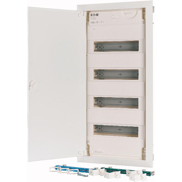 Compact distribution board-flush mounting, 4-rows, flush sheet steel door image 9