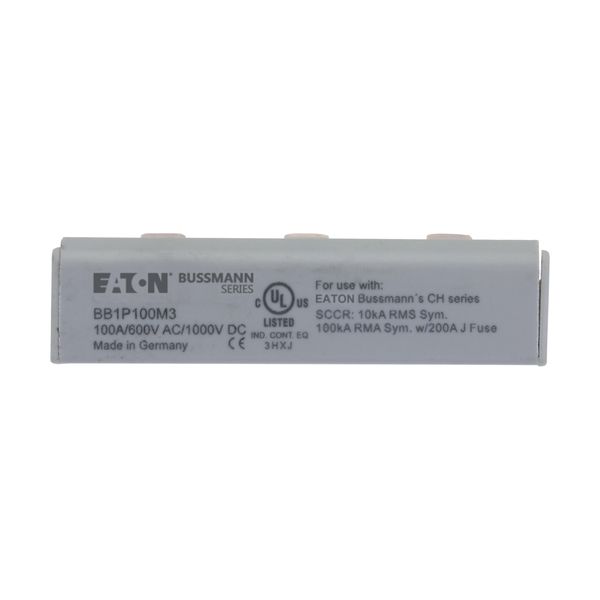 BUSBAR, low voltage, 100 A, AC 600 V, DC 1000 V, 15 x 16 x 52 mm, 3P, UL image 3