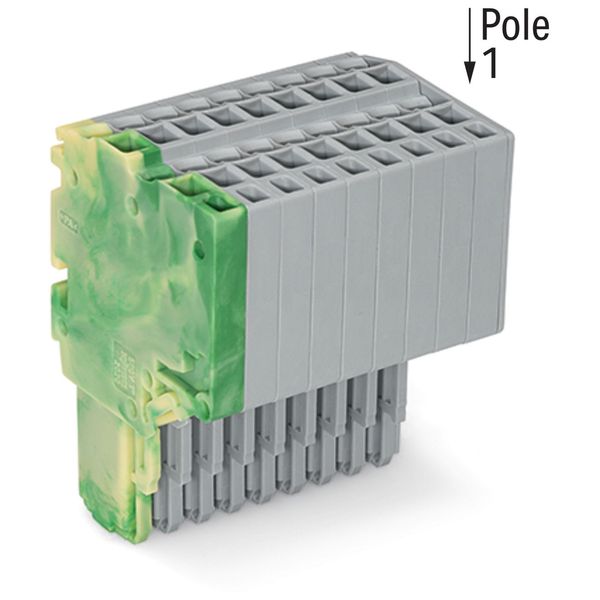 2-conductor female connector Push-in CAGE CLAMP® 1.5 mm² green-yellow/ image 1