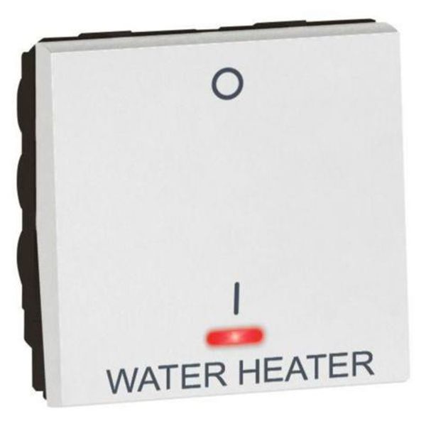 1-way double pole switch Arteor-with ind. + WATER HEATER mark.- 20AX-2 mod-white image 1