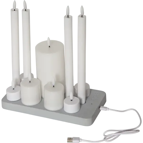 LED Pillar Candle Flamme Charge image 1