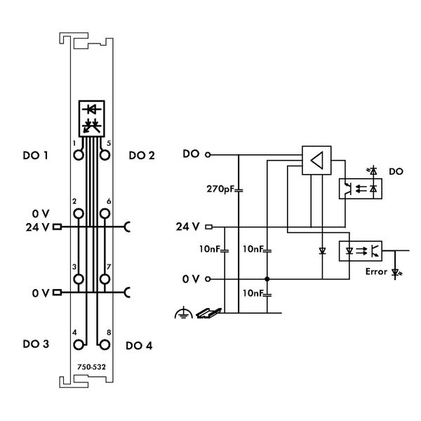 4-channel digital output 24 VDC 0.5 A light gray image 4