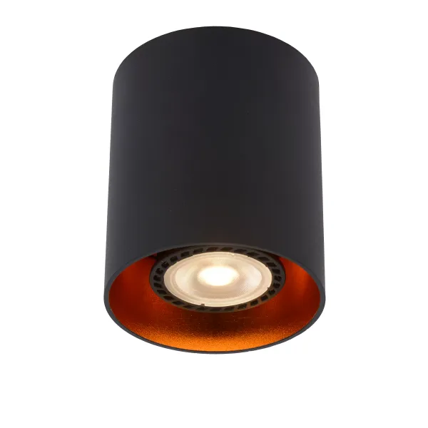 Lucide BIDO - Ceiling spotlight - Ø 8 cm - 1xGU10 - Black image 1