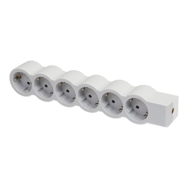 MOES STD SCH 6X2P+E WITHOUT CABLE WHITE/GREY image 1
