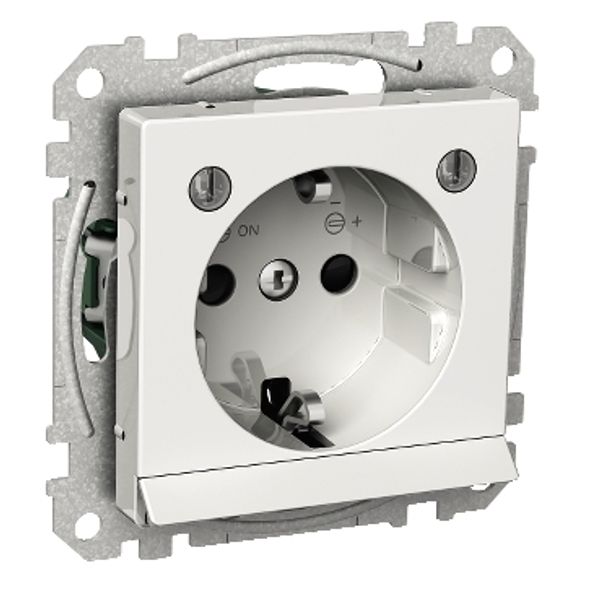 Exxact single socket-outlet with adjustable illumination light screw white image 3