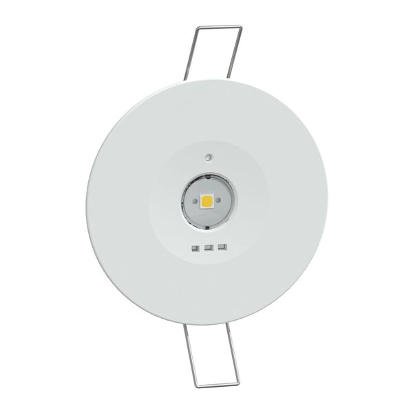 Emergency luminaire, Exiway Smartbeam Standard, recessed, open area, 1.5h, 220lm, IP42, white image 1