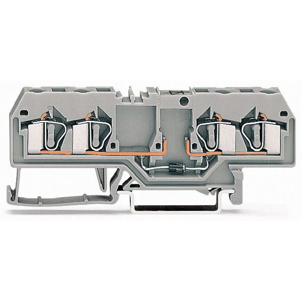 Component terminal block 4-conductor with diode 1N5408 gray image 1