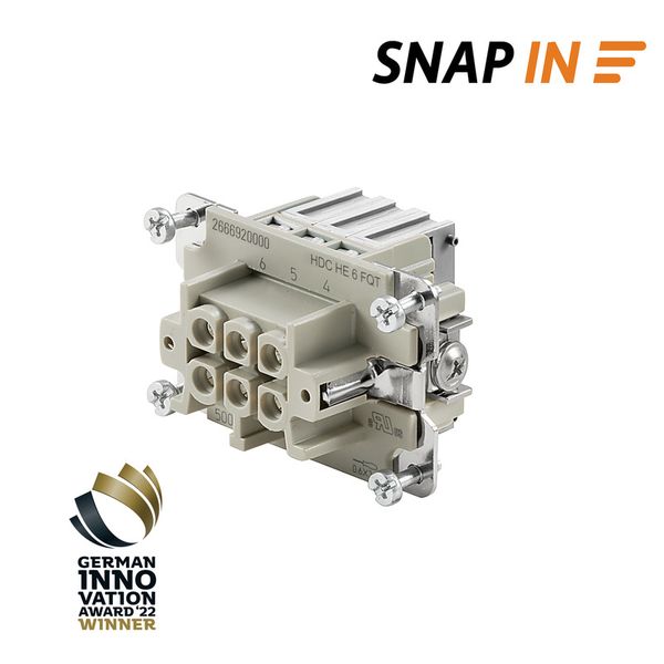 Contact insert (industry plug-in connectors), Female, 500 V, 24 A, Num image 1