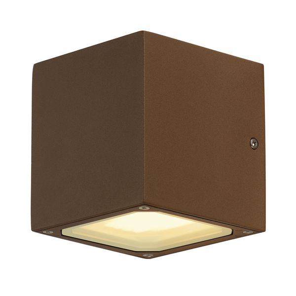 SITRA CUBE wall lamp, GX53, max. 2x9W, aluminium, rusty image 1