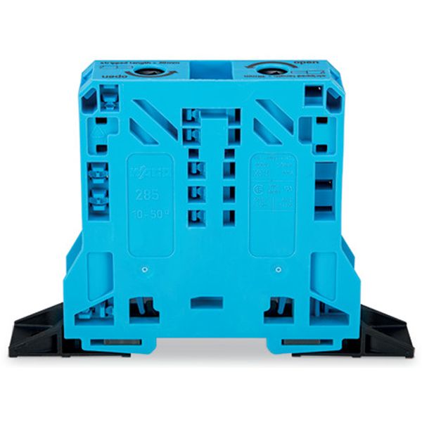 2-conductor through terminal block 50 mm² lateral marker slots blue image 3