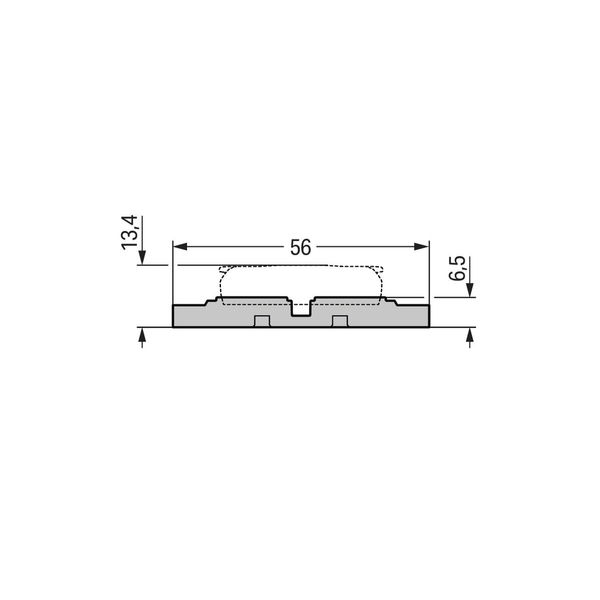 Mounting carrier 1-way for inline splicing connector with lever gray image 2