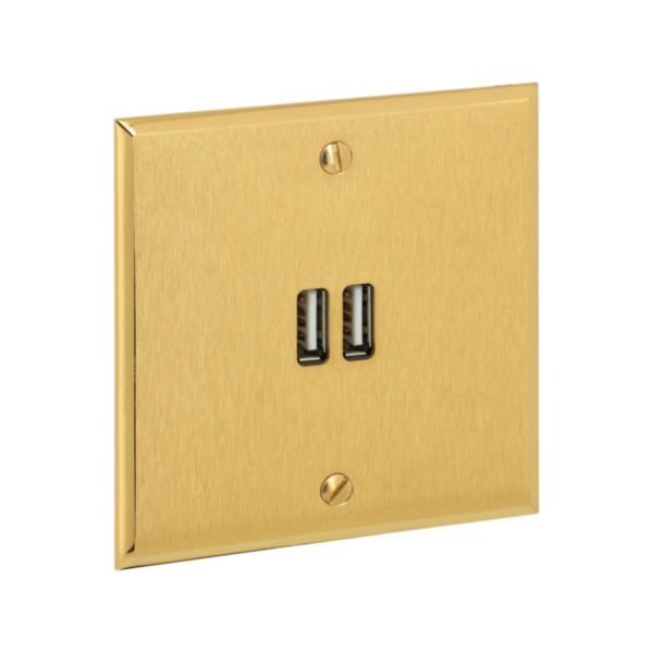 Art d'Arnould universe 3A dual USB socket memory - brushed gold image 1