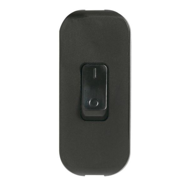 Rocker switch for lamp - illuminated - two-pole - black image 1