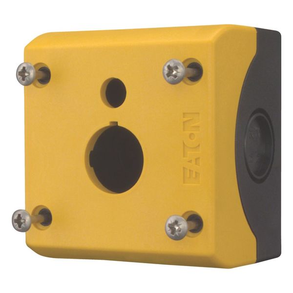 Surface mounting enclosure, 1 mounting location, yellow cover, for illuminated ring image 5