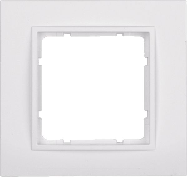 Frame 1gang, B.7, p. white, matt, plastic image 1