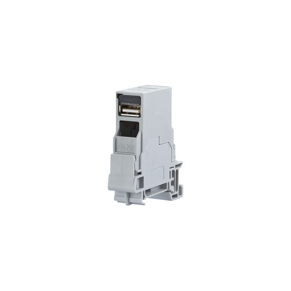 E-DAT Industry terminal rail TS35 + E-DAT Industry USB A 2.0 coupler i image 1