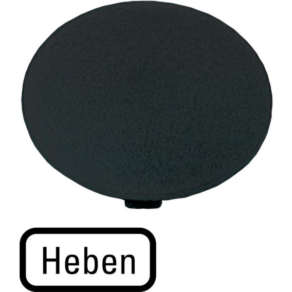 Button plate, mushroom black, raised image 3