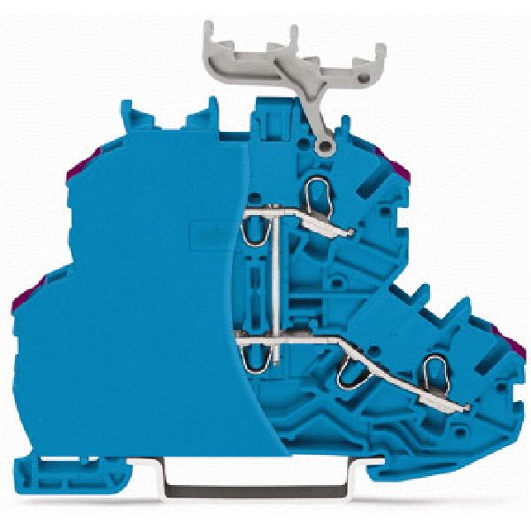 Double-deck terminal block 4-conductor through terminal block with end image 1