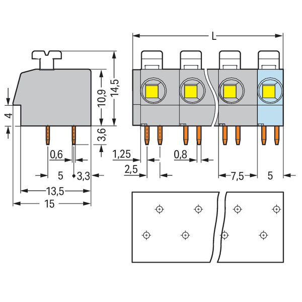 804-303 PCB terminal block; push-button; 2.5 mm² image 4