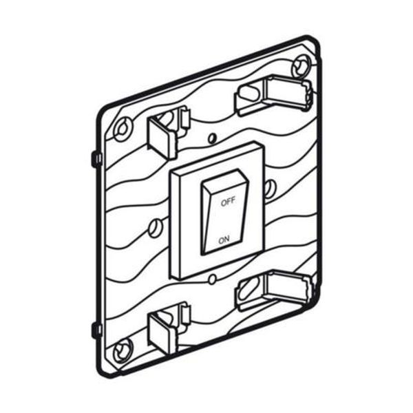 Arteor™ - Double pole switch - 40 A 250 V~ - 4'' x 4'' - Magnesium image 1