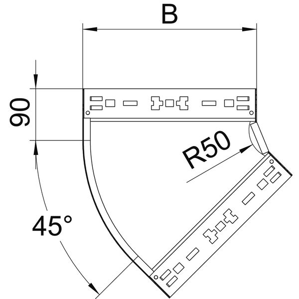 RBM 45 660 FS 45° bend with quick connector 60x600 image 2