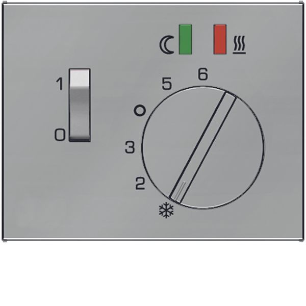 Floor thermostat, w. Centre pl., inclusive sensor K.1/ K.5 stainl. ste image 1